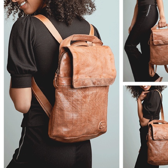 bed stu patsy tanned perforated leather backpack Bed Stu | Bags | Bed Stu Backpack Patsy